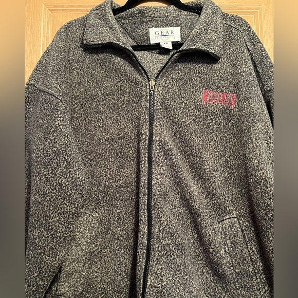 Men's Vintage Wisconsin Gray Fleece Zip Up - Picture 3 of 8